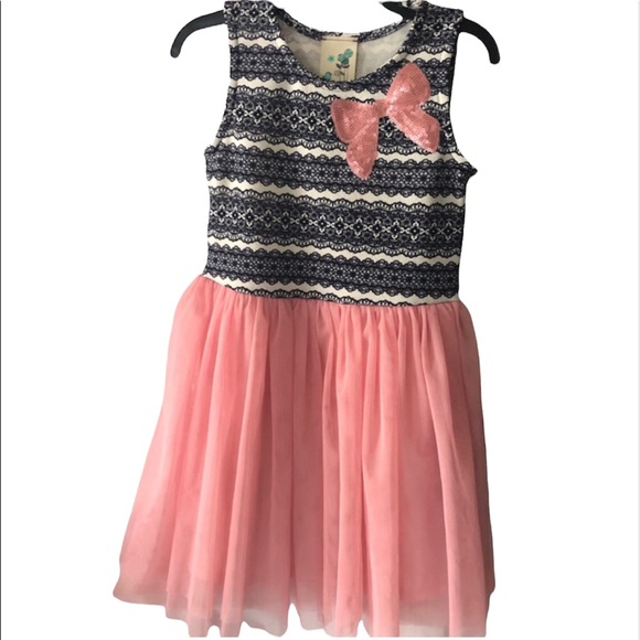 Lily Bleu Other - Lily bleu girls tulle dress pink white and black 4T